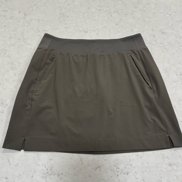 Athleta Women's Soho Skort Skirt Pickleball Golf Pockets Athletic Olive Green - Picture 3 of 12